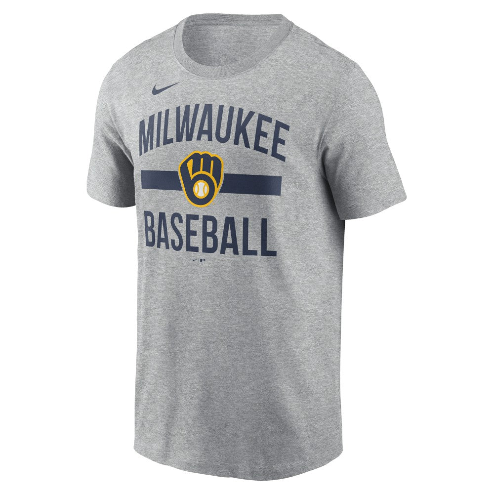 Heather Gray Milwaukee Brewers Nike  Arched T-Shirt