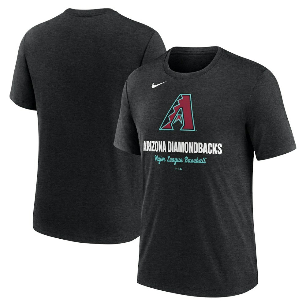 Heather Black Arizona Diamondbacks Nike Logo Tri-Blend T-Shirt
