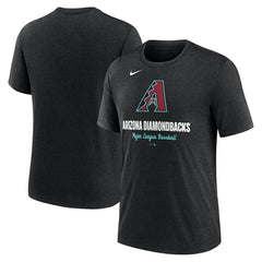 Heather Black Arizona Diamondbacks Nike Logo Tri-Blend T-Shirt