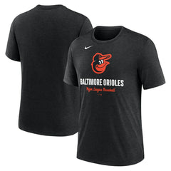 Heather Black Baltimore Orioles Nike Logo Tri-Blend T-Shirt