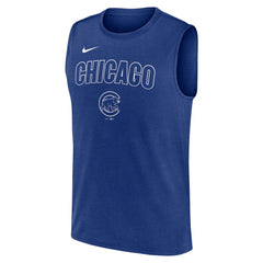 Royal Chicago Cubs Nike Knockout Dri-FIT Muscle Tank Top