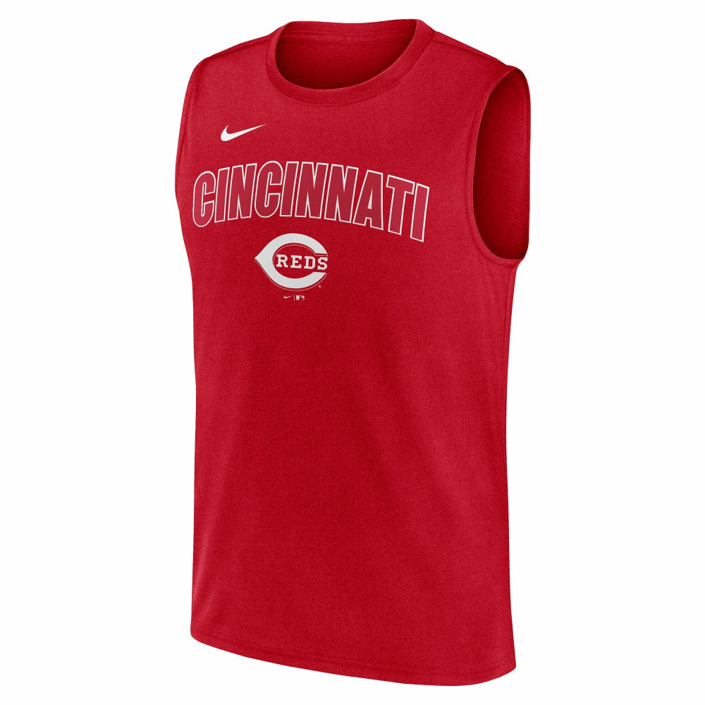 Red Cincinnati Reds Nike Knockout Dri-FIT Muscle Tank Top
