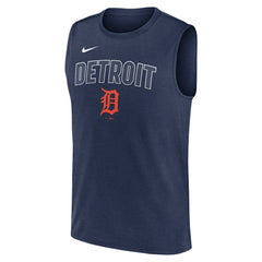 Navy Detroit Tigers Nike Knockout Dri-FIT Muscle Tank Top