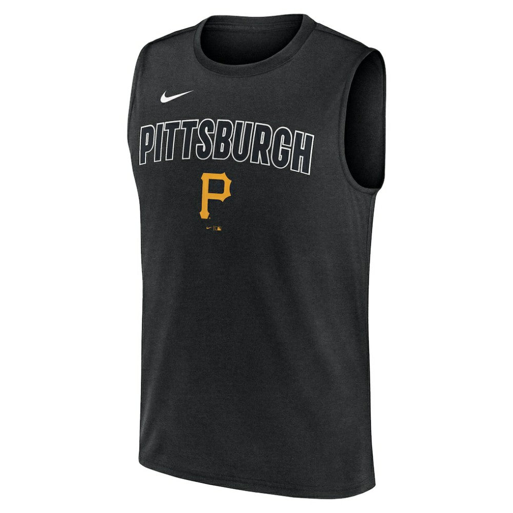 Black Pittsburgh Pirates Nike Knockout Dri-FIT Muscle Tank Top