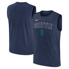 Navy Seattle Mariners Nike Knockout Dri-FIT Muscle Tank Top