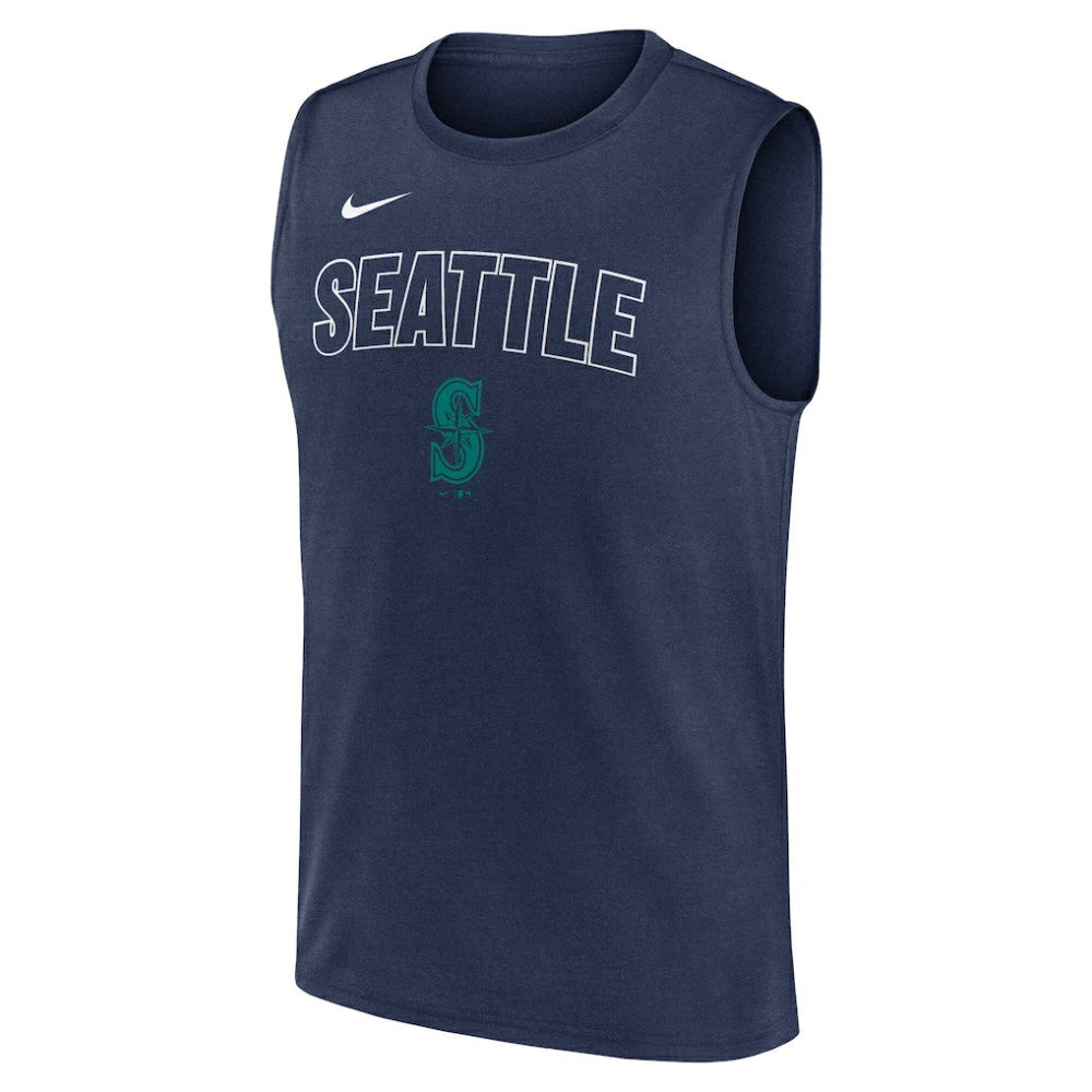 Navy Seattle Mariners Nike Knockout Dri-FIT Muscle Tank Top