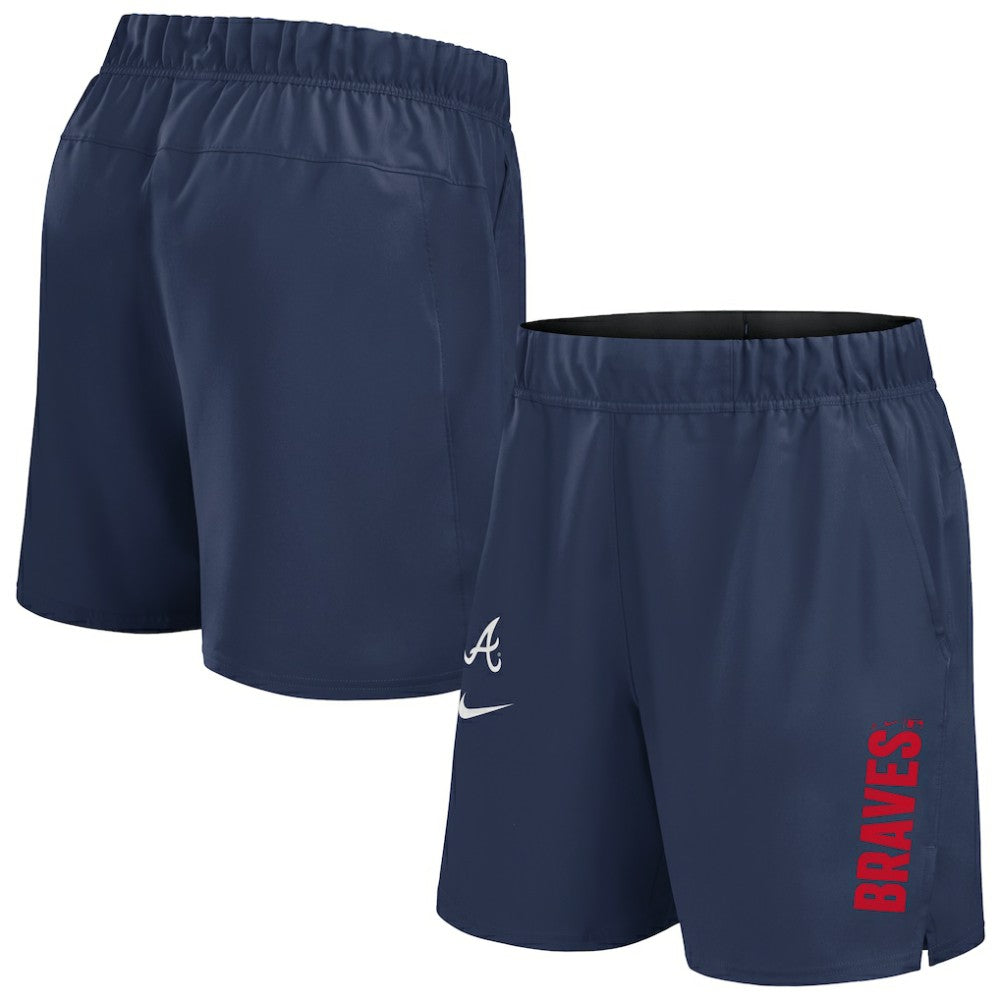 Navy Atlanta Braves Nike Woven Victory Dri-FIT Shorts