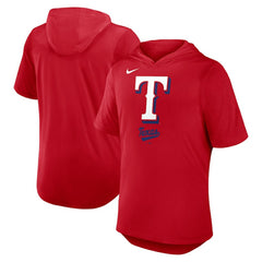 Red Texas Rangers Nike Tri-Blend Hoodie T-Shirt