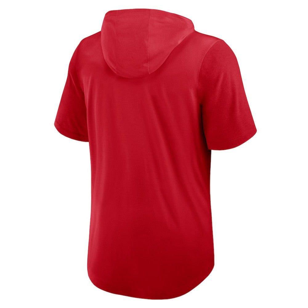 Red Texas Rangers Nike Tri-Blend Hoodie T-Shirt