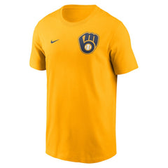 Gold Milwaukee Brewers Nike 2-Hit T-Shirt