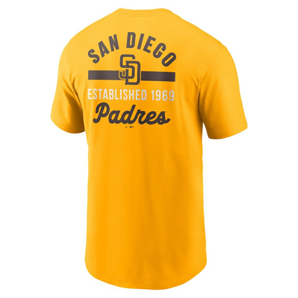 Gold San Diego Padres Nike 2-Hit T-Shirt