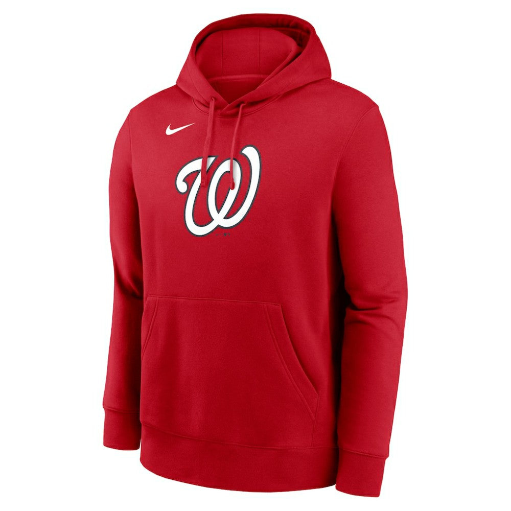 Red Washington Nationals Nike Logo Club Fleece Hoodie