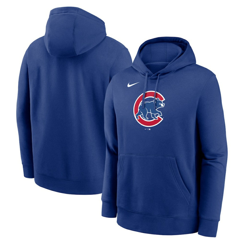 Royal Chicago Cubs Nike Logo Club Fleece Hoodie