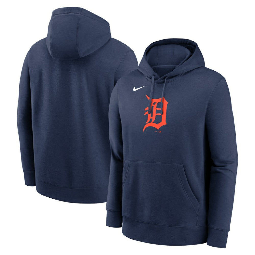 Navy Detroit Tigers Nike Logo Club Fleece Hoodie
