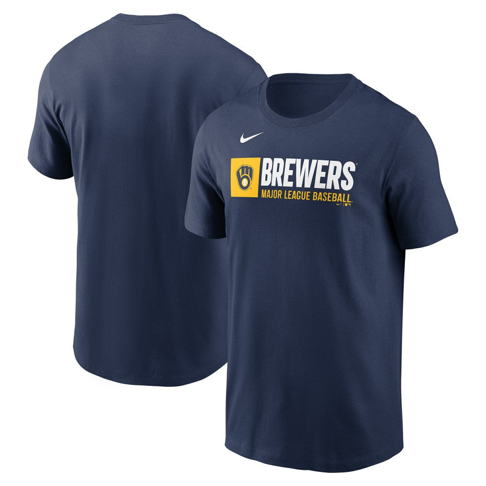 Navy Milwaukee Brewers Nike Team Block T-Shirt