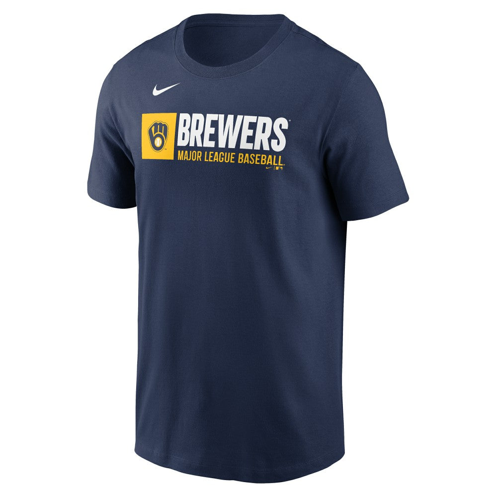 Navy Milwaukee Brewers Nike Team Block T-Shirt
