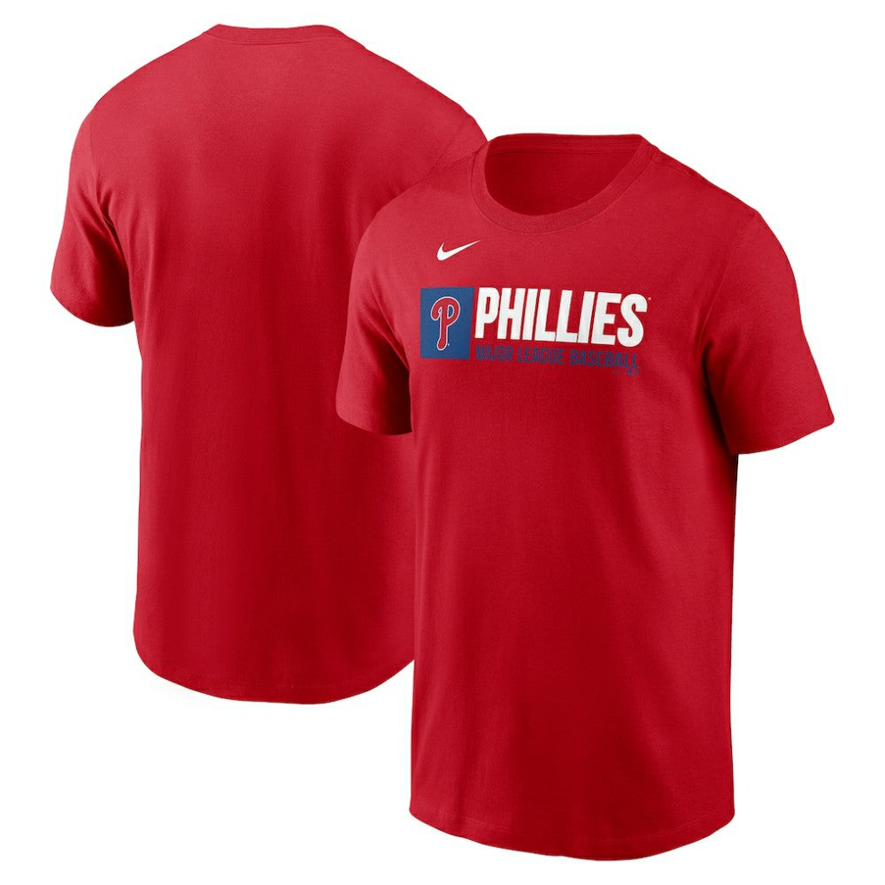 Red Philadelphia Phillies Nike Team Block T-Shirt