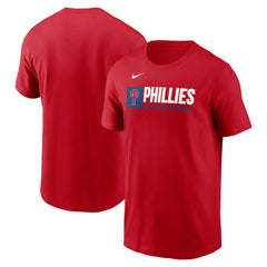 Red Philadelphia Phillies Nike Team Block T-Shirt