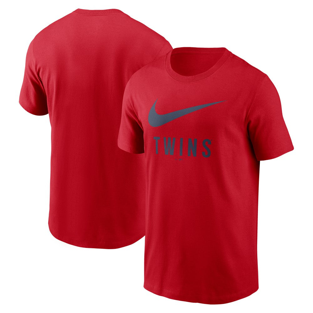 Red Minnesota Twins Nike Swoosh T-Shirt