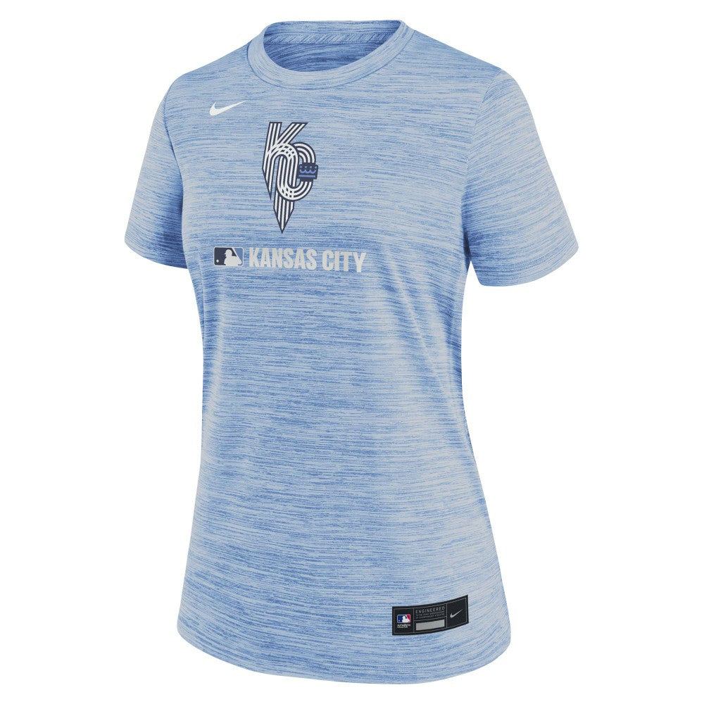 Light Blue Kansas City Royals Nike Women's Authentic Collection City Connect Velocity Dri-FIT T-Shirt