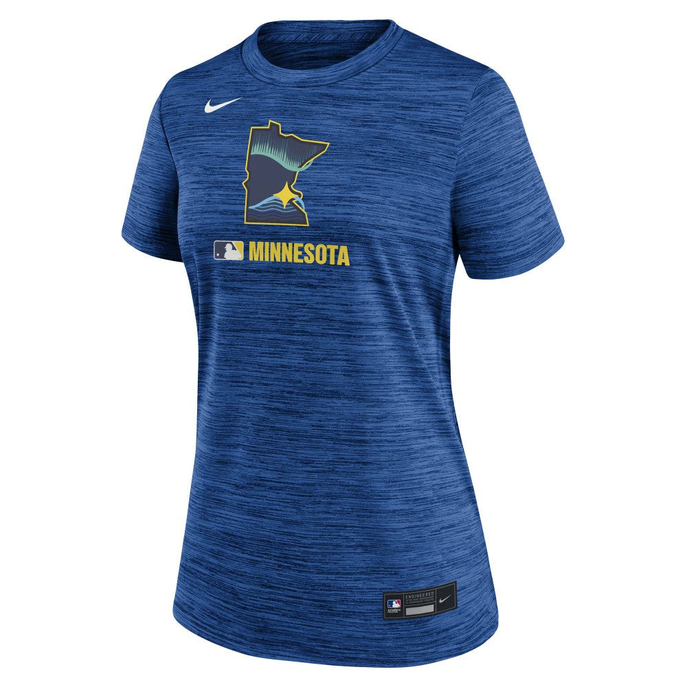 Royal Minnesota Twins Nike Women's Authentic Collection City Connect Velocity Dri-FIT T-Shirt