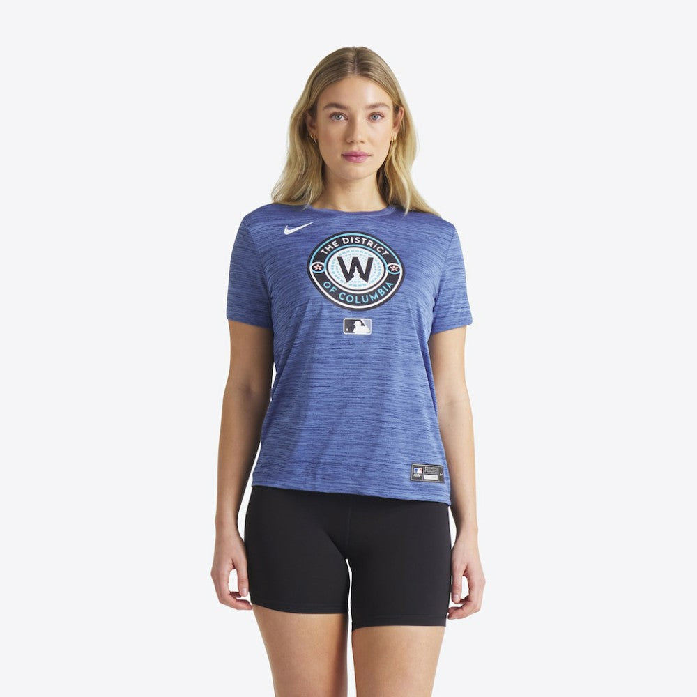 Gray Washington Nationals Nike Women's 2025 City Connect Authentic Collection Velocity Dri-FIT T-Shirt
