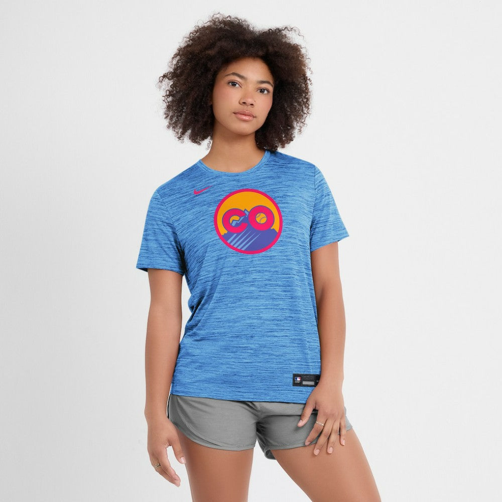 Blue Colorado Rockies Nike Women's 2025 City Connect Authentic Collection Velocity Dri-FIT T-Shirt