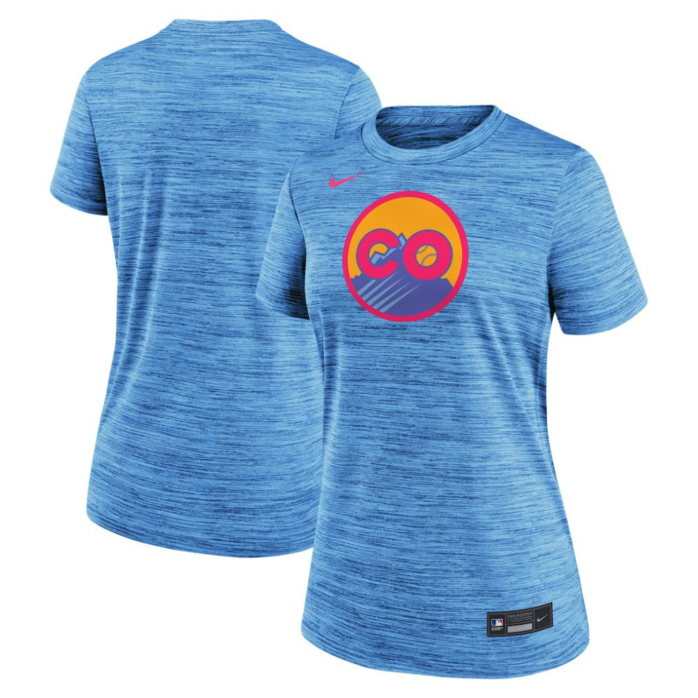 Blue Colorado Rockies Nike Women's 2025 City Connect Authentic Collection Velocity Dri-FIT T-Shirt