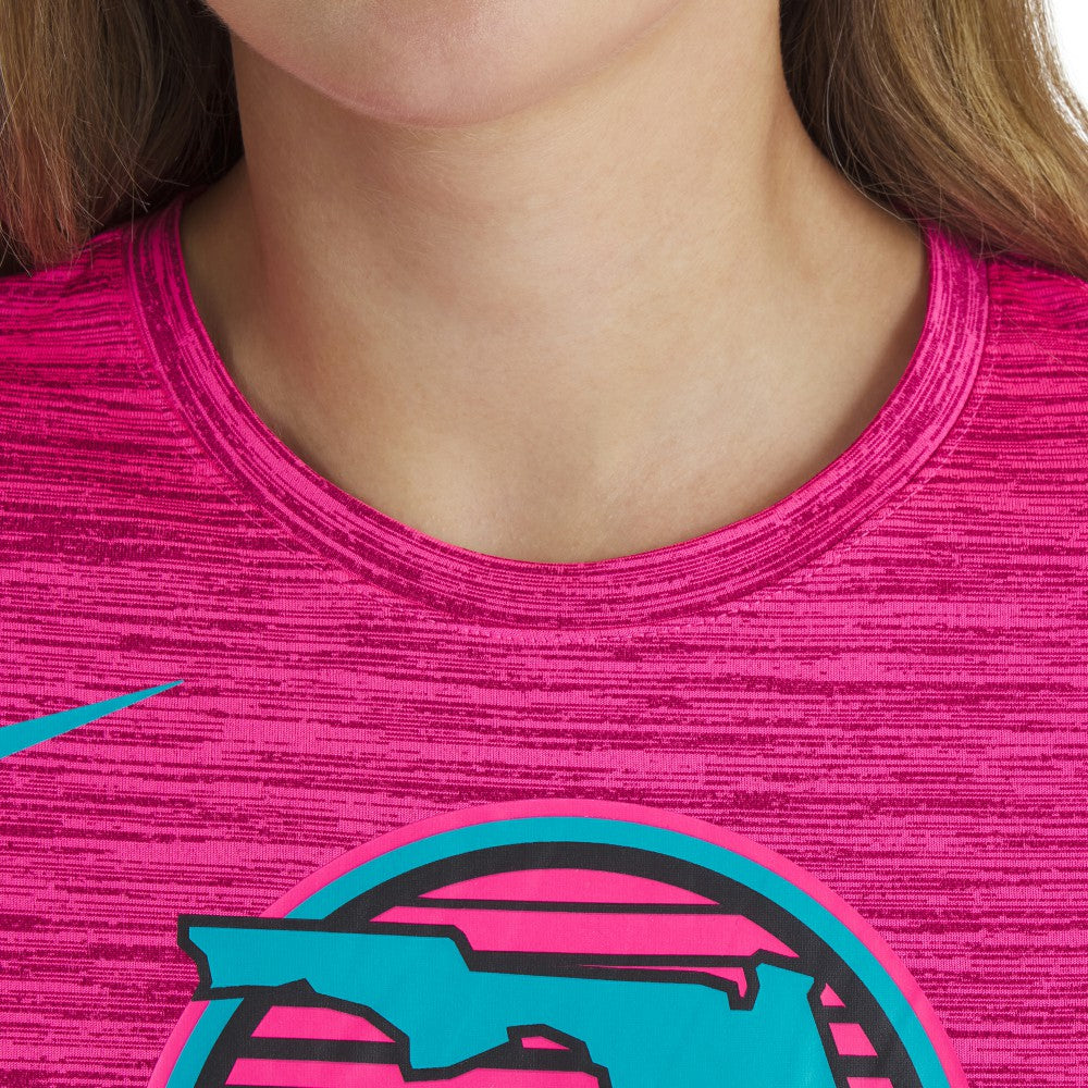 Pink Miami Marlins Nike Women's 2025 City Connect Authentic Collection Velocity Dri-FIT T-Shirt