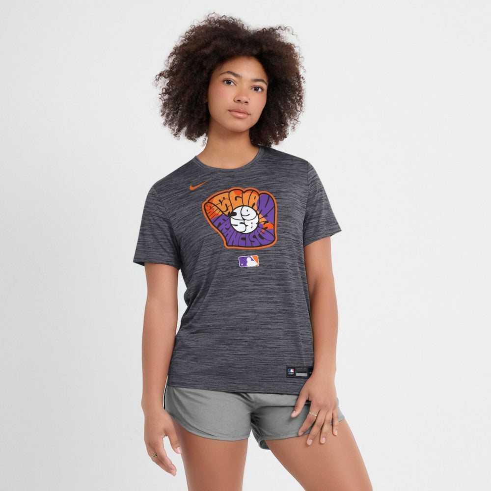 Black San Francisco Giants Nike Women's 2025 City Connect Authentic Collection Velocity Dri-FIT T-Shirt