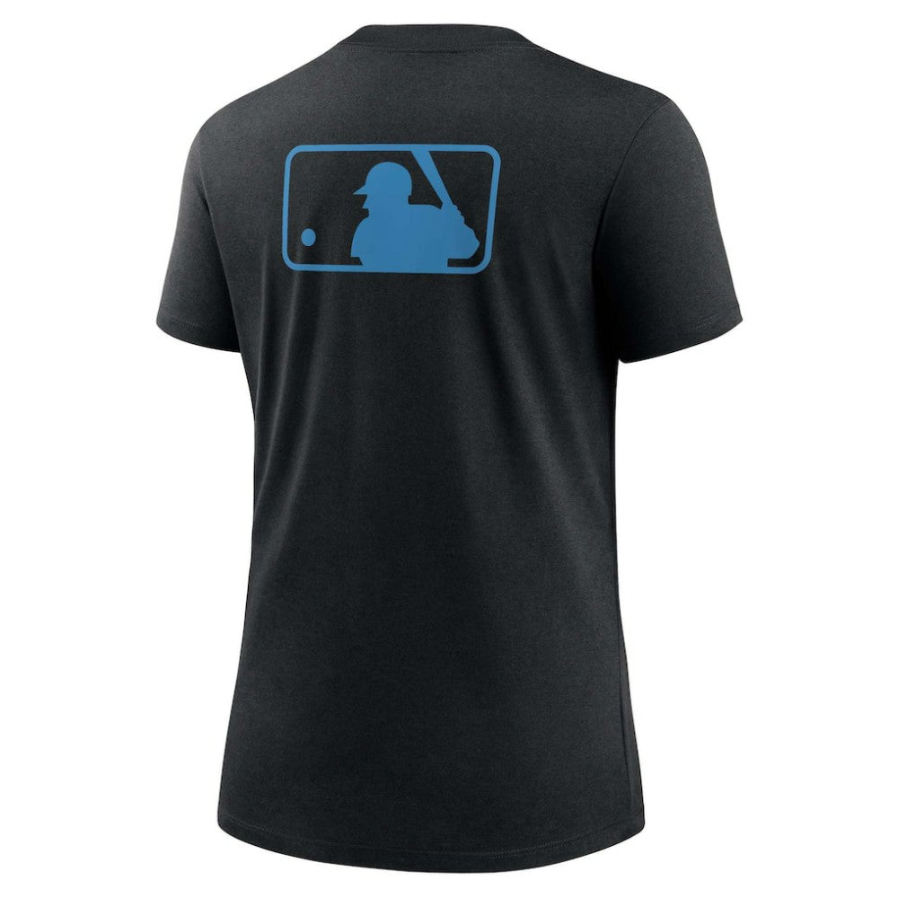 Black Miami Marlins Nike Women's Authentic Collection Early Work Tri-Blend T-Shirt