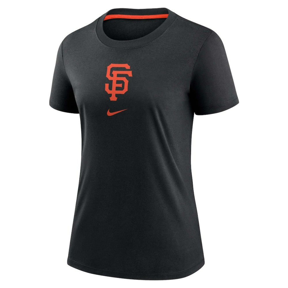Black San Francisco Giants Nike Women's Authentic Collection Early Work Tri-Blend T-Shirt