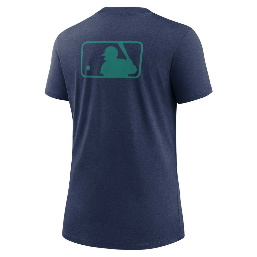Navy Seattle Mariners Nike Women's Authentic Collection Early Work Tri-Blend T-Shirt