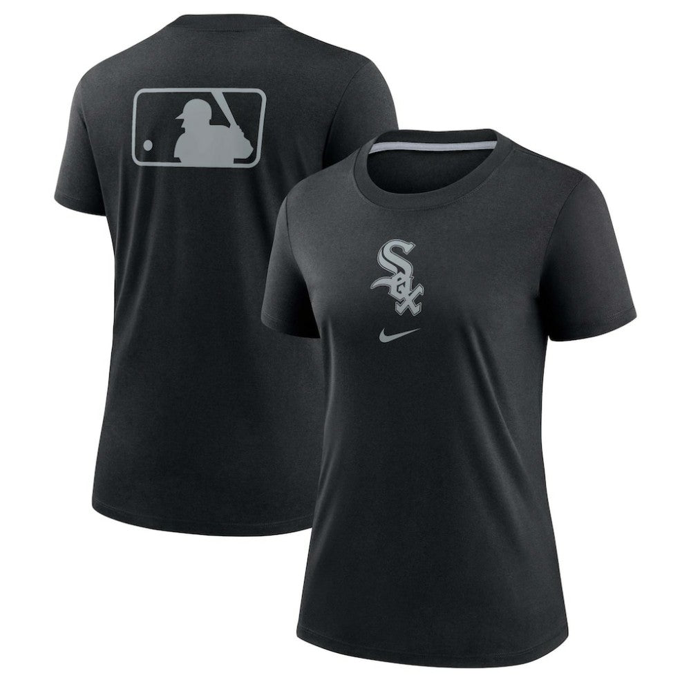 Black Chicago White Sox Nike Women's Authentic Collection Early Work Tri-Blend T-Shirt