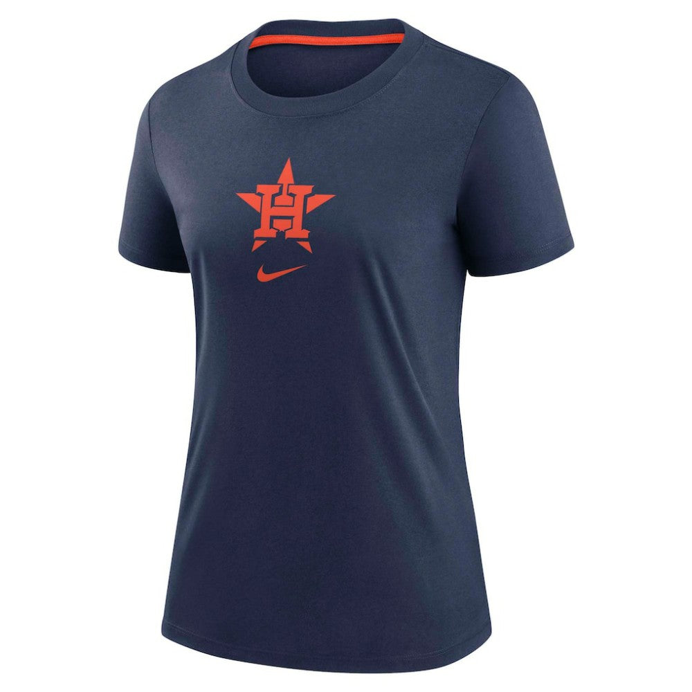 Navy Houston Astros Nike Women's Authentic Collection Early Work Tri-Blend T-Shirt