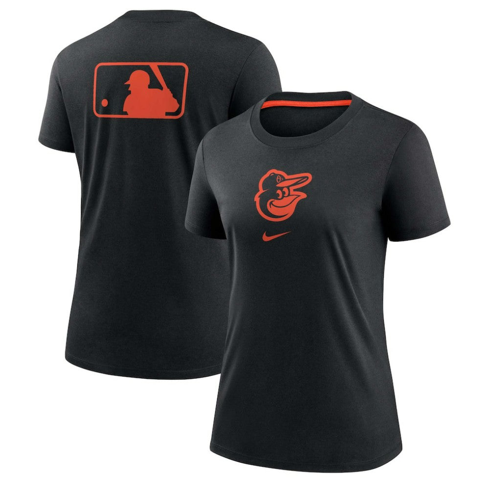 Black Baltimore Orioles Nike Women's Authentic Collection Early Work Tri-Blend T-Shirt