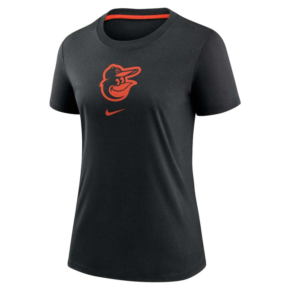 Black Baltimore Orioles Nike Women's Authentic Collection Early Work Tri-Blend T-Shirt