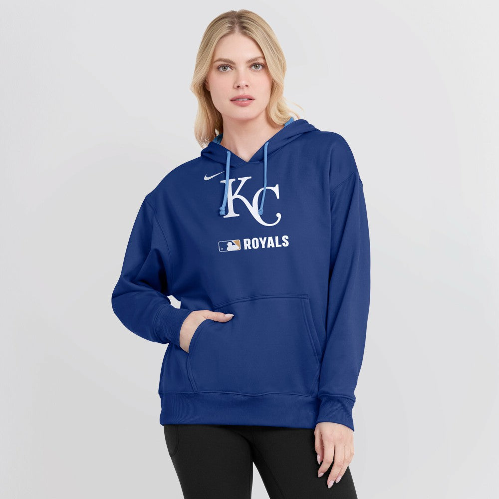 Royal Kansas City Royals Nike Women's Authentic Collection Therma-FIT Hoodie