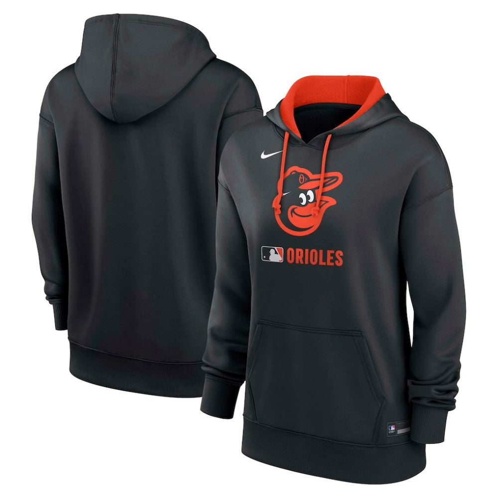 Black Baltimore Orioles Nike Women's Authentic Collection Therma-FIT Hoodie