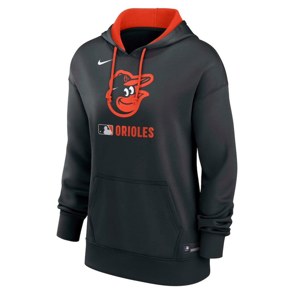 Black Baltimore Orioles Nike Women's Authentic Collection Therma-FIT Hoodie
