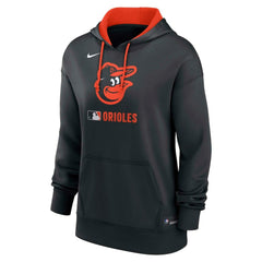 Black Baltimore Orioles Nike Women's Authentic Collection Therma-FIT Hoodie