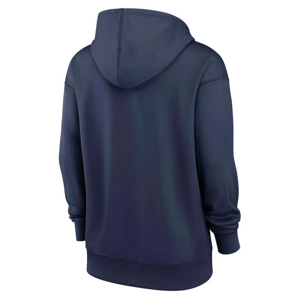 Navy Milwaukee Brewers Nike Women's Authentic Collection Therma-FIT Hoodie