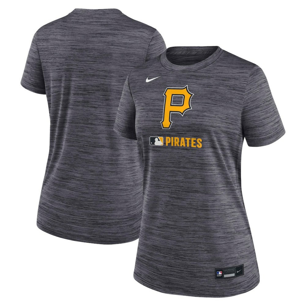 Black Pittsburgh Pirates Nike Women's Authentic Collection Velocity Dri-FIT T-Shirt