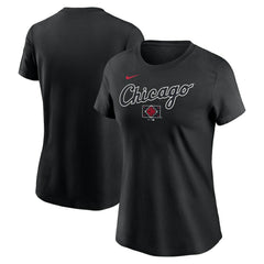 Black Chicago White Sox Nike Women's 2025 City Connect Wordmark T-Shirt