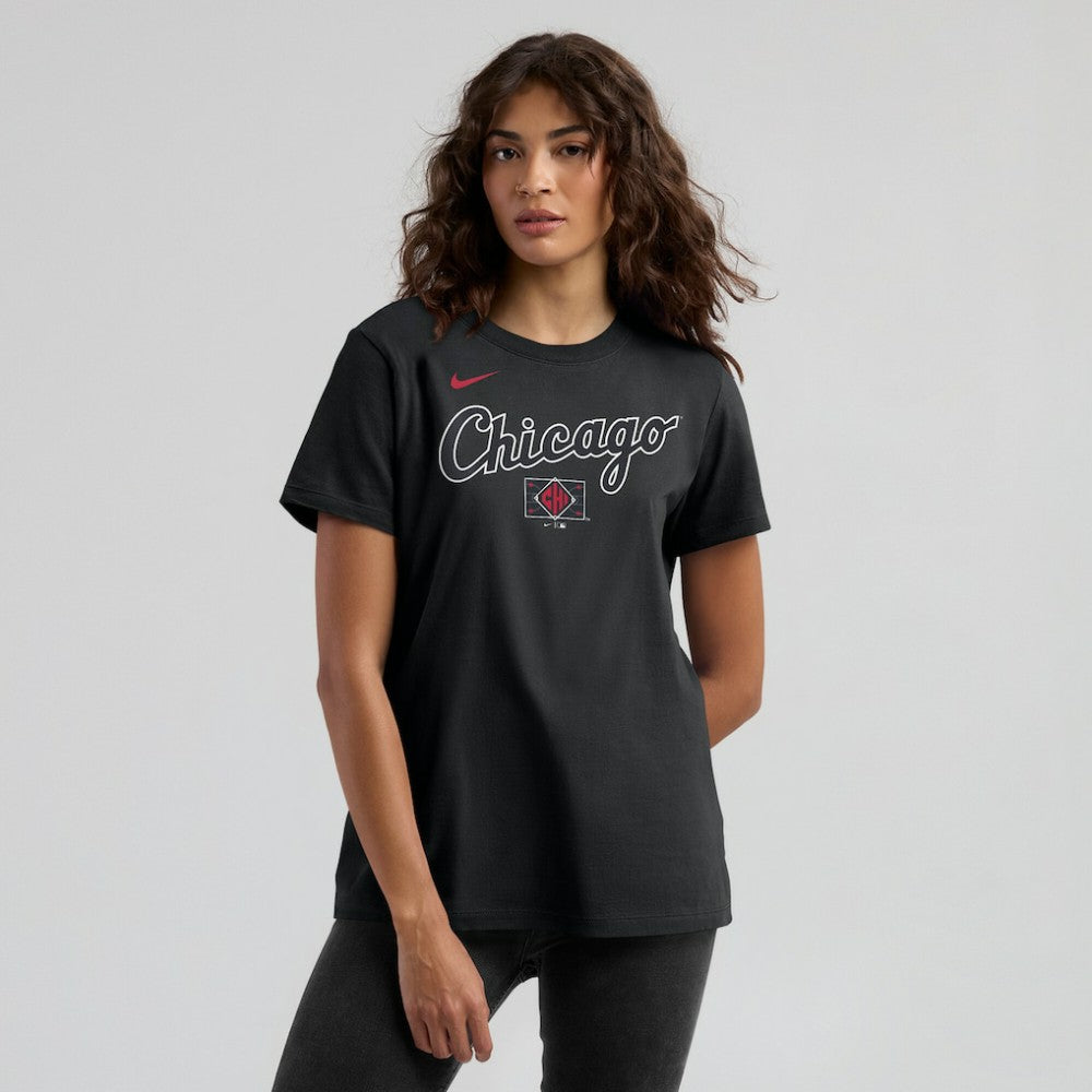Black Chicago White Sox Nike Women's 2025 City Connect Wordmark T-Shirt