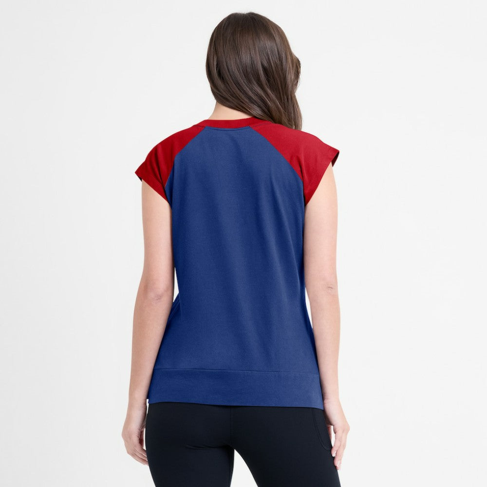 Navy/Red Atlanta Braves Nike Women's Cooperstown Collection Raglan Dri-FIT T-Shirt