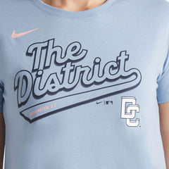 Blue Washington Nationals Nike Women's 2025 City Connect Flowy Fashion Tri-Blend Dri-FIT T-Shirt