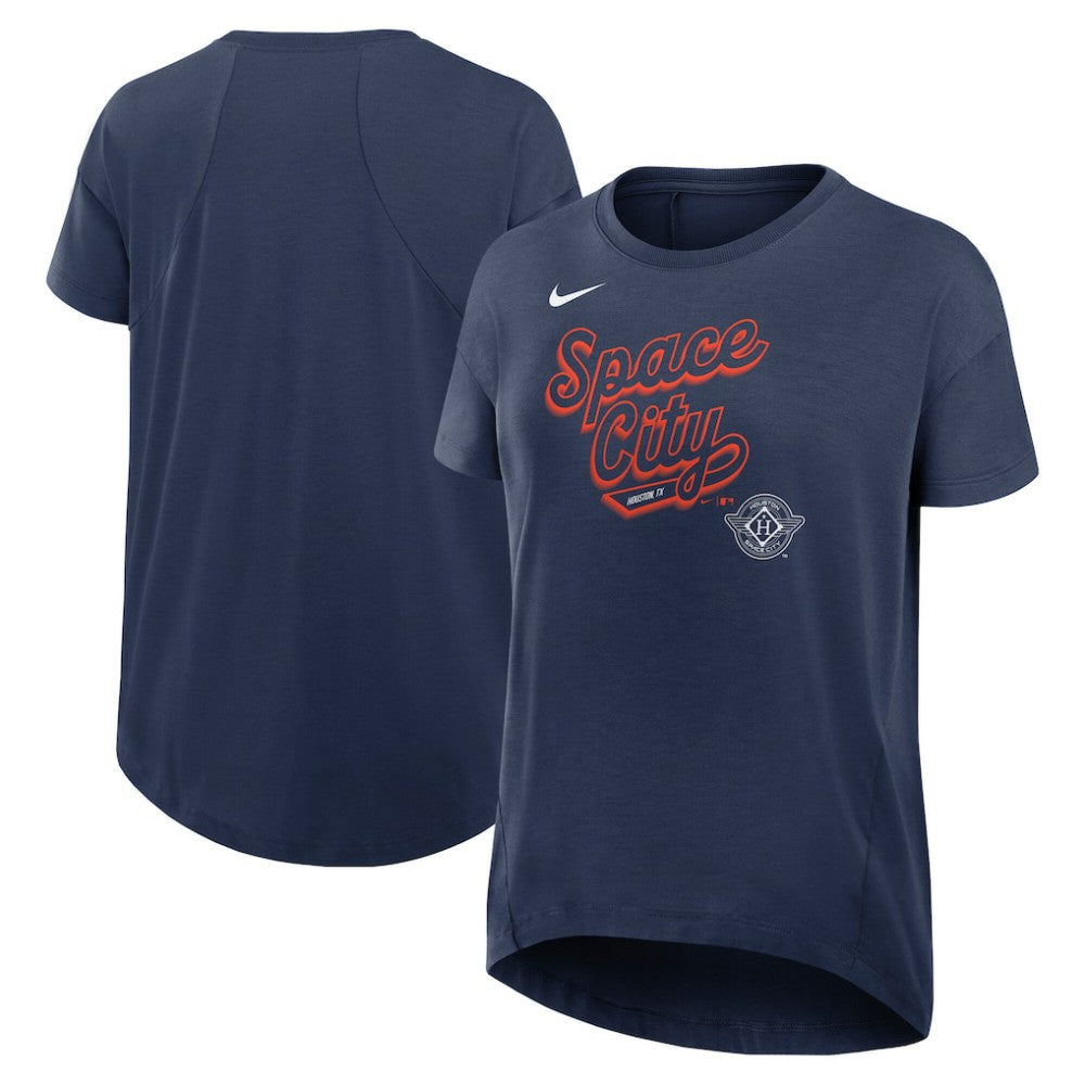 Navy Houston Astros Nike Women's 2025 City Connect Flowy Fashion Tri-Blend Dri-FIT T-Shirt
