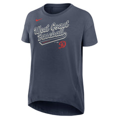 Charcoal Los Angeles Dodgers Nike Women's 2025 City Connect Flowy Fashion Tri-Blend Dri-FIT T-Shirt