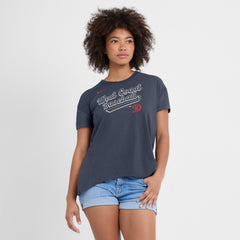 Charcoal Los Angeles Dodgers Nike Women's 2025 City Connect Flowy Fashion Tri-Blend Dri-FIT T-Shirt